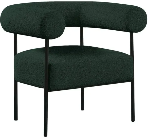 Meridian Furniture Blake Green Boucle Fabric Accent Chair