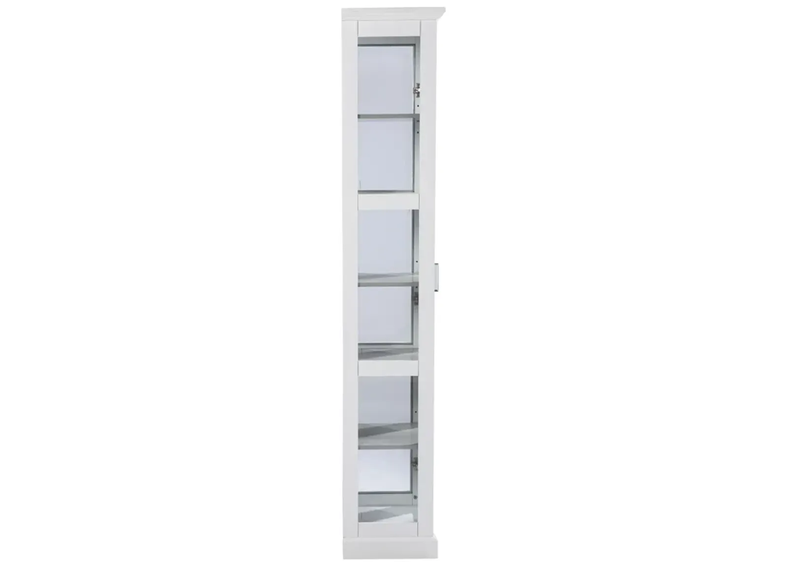 Balterley Tall Curio w/ Glass Door - White