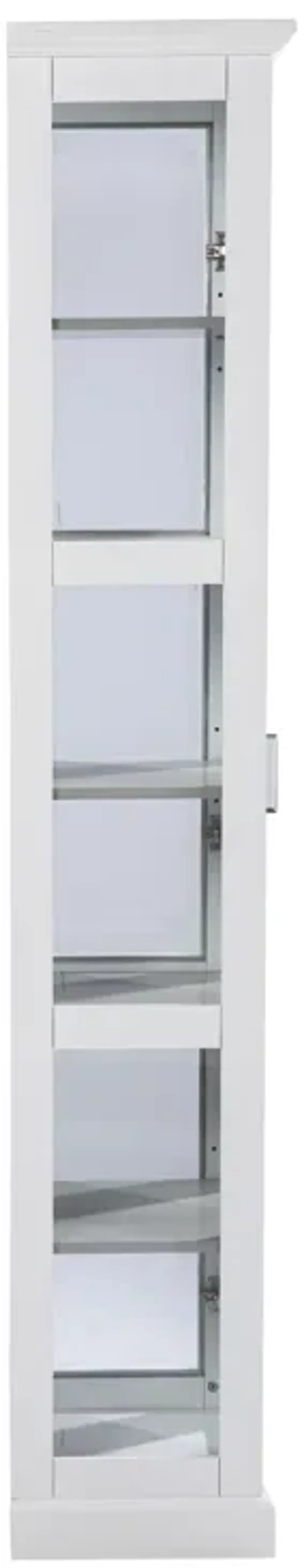 Balterley Tall Curio w/ Glass Door - White