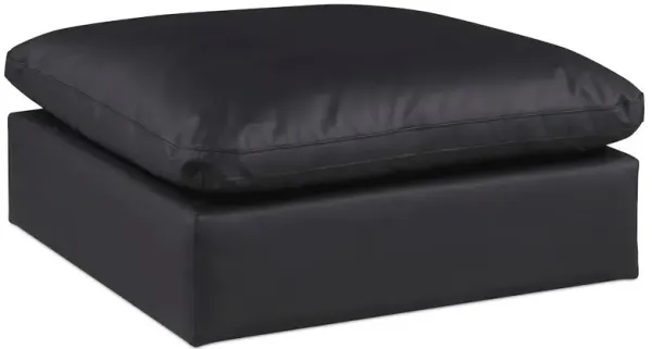 Meridian Furniture Comfy Black Vegan Leather Modular Ottoman