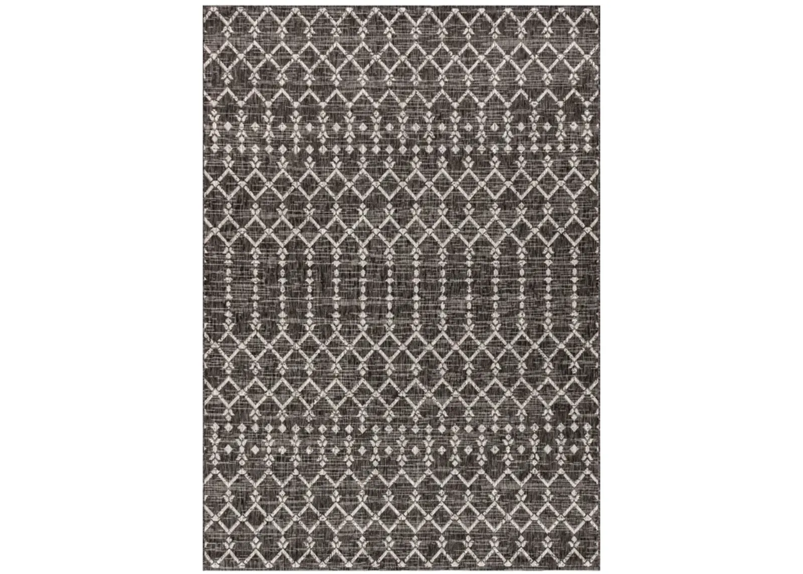 Ourika Moroccan Geometric Textured Weave Indoor/Outdoor Runner Rug