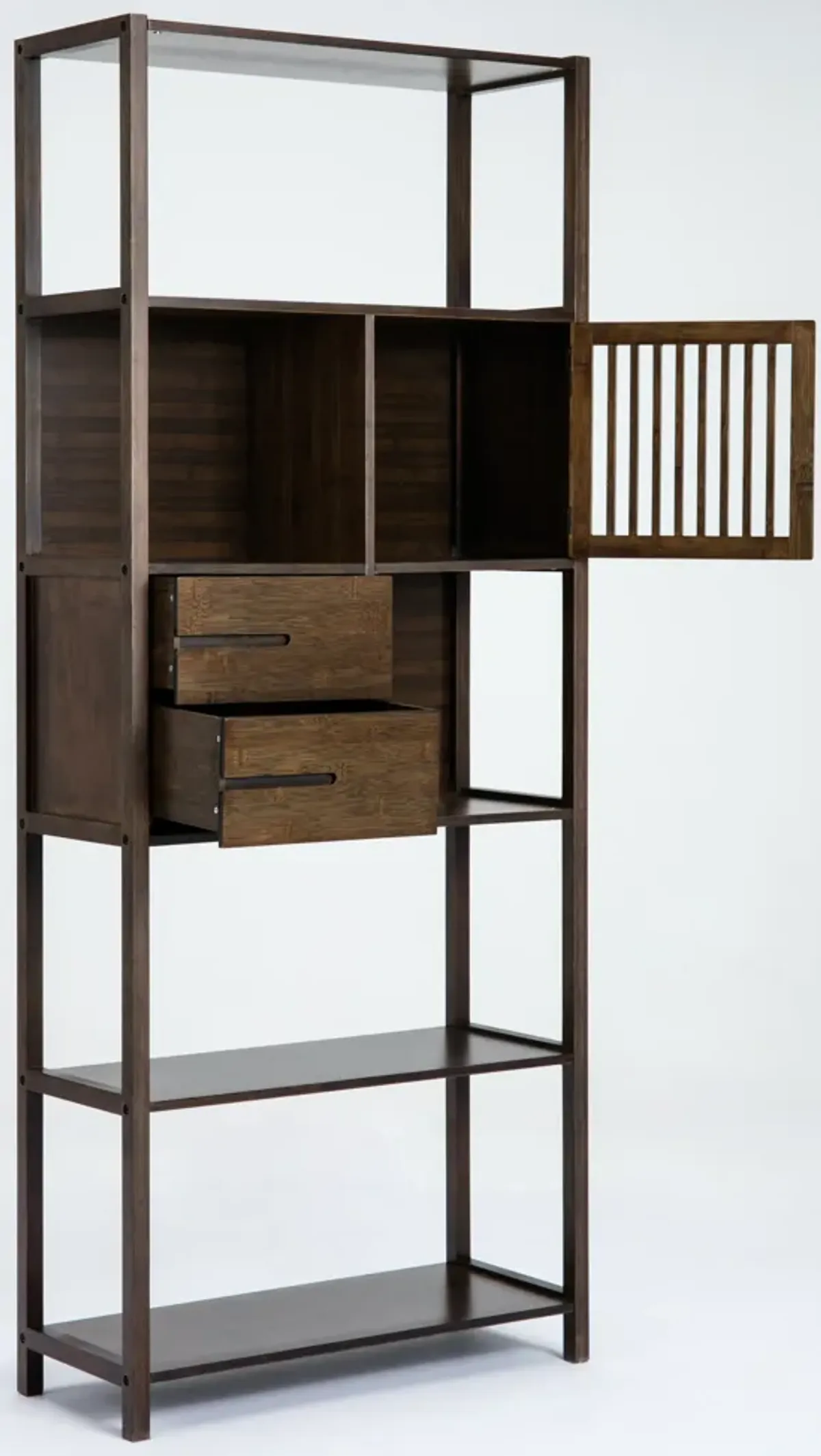 Boraam Selma Bookcase, Right, Cappuccino