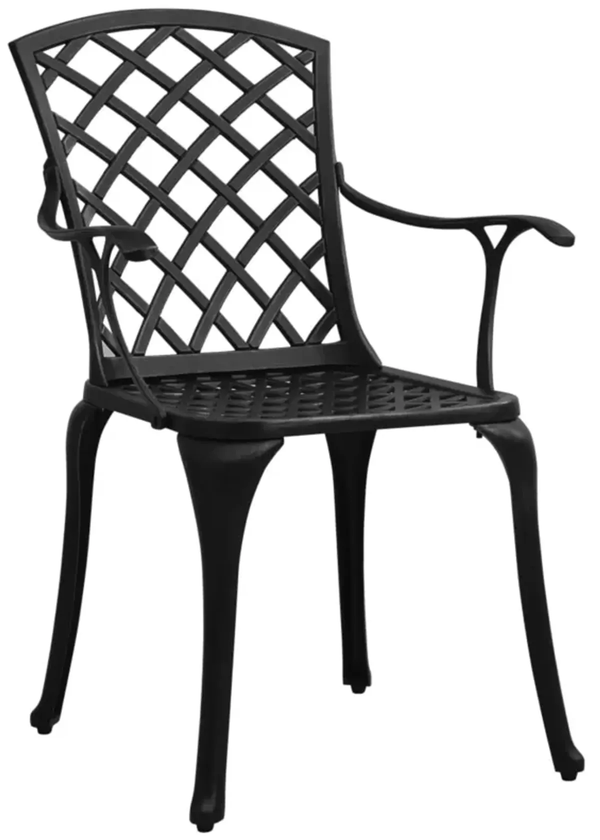 vidaXL 3 Piece Bistro Set Cast Aluminum Black