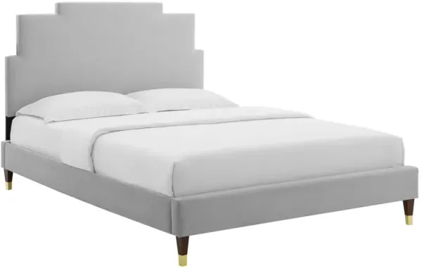 Modway - Lindsey Performance Velvet Queen Platform Bed