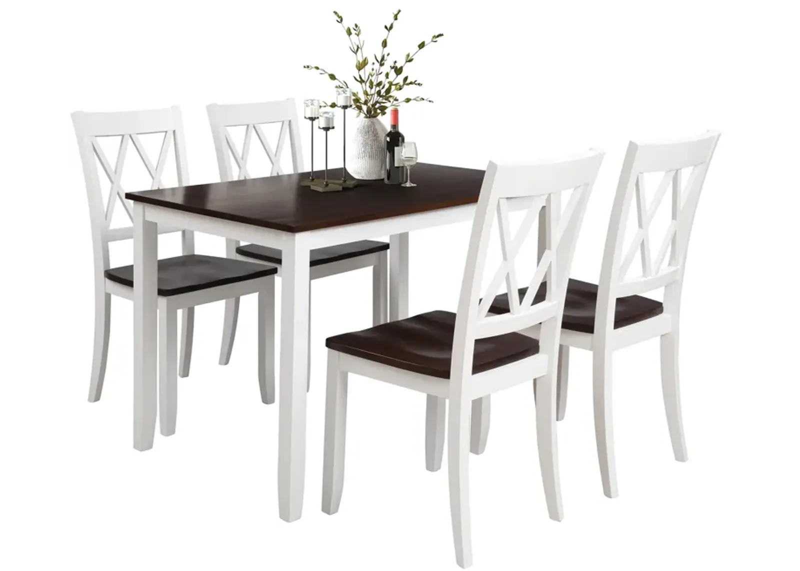 Merax Home Kitchen Dining Table Set with Chairs