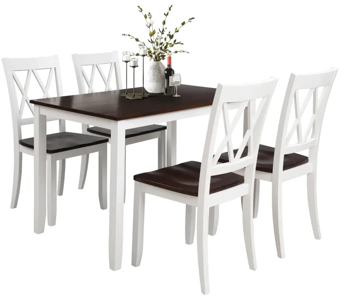 Merax Home Kitchen Dining Table Set with Chairs