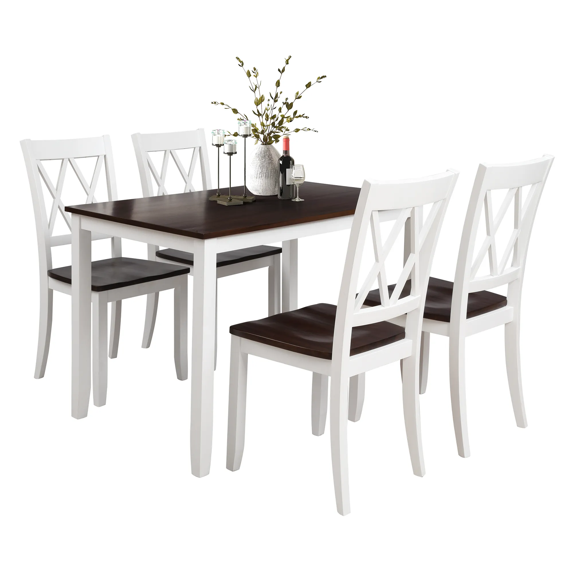 Merax Home Kitchen Dining Table Set with Chairs