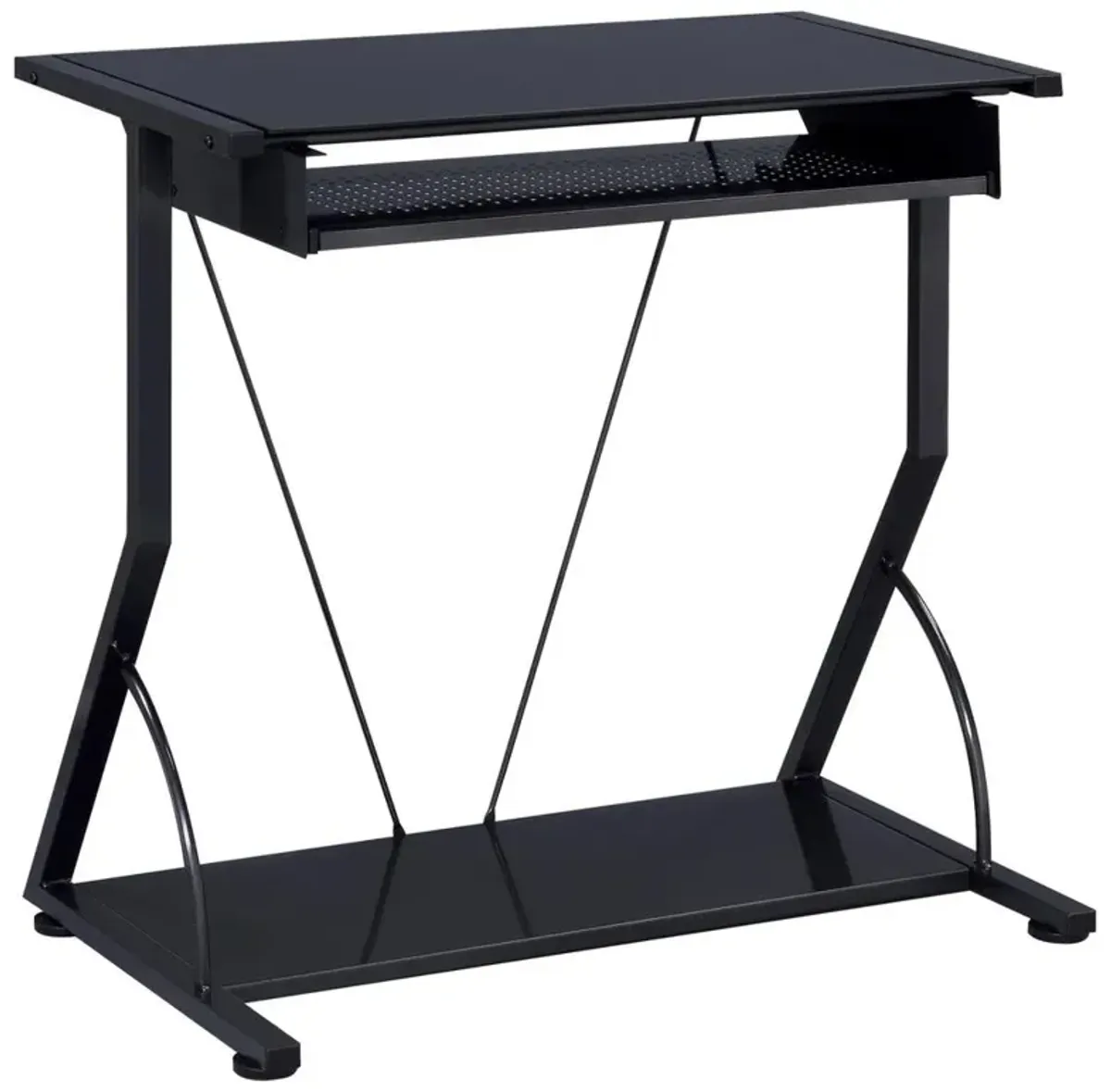 Alastair Computer Desk with Keyboard Tray Black