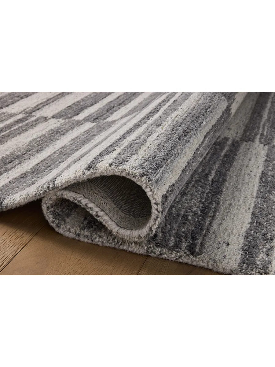 Rae Charcoal/Mist 2'6" x 7'6" Runner Rug by Magnolia Home by Joanna Gaines x Loloi