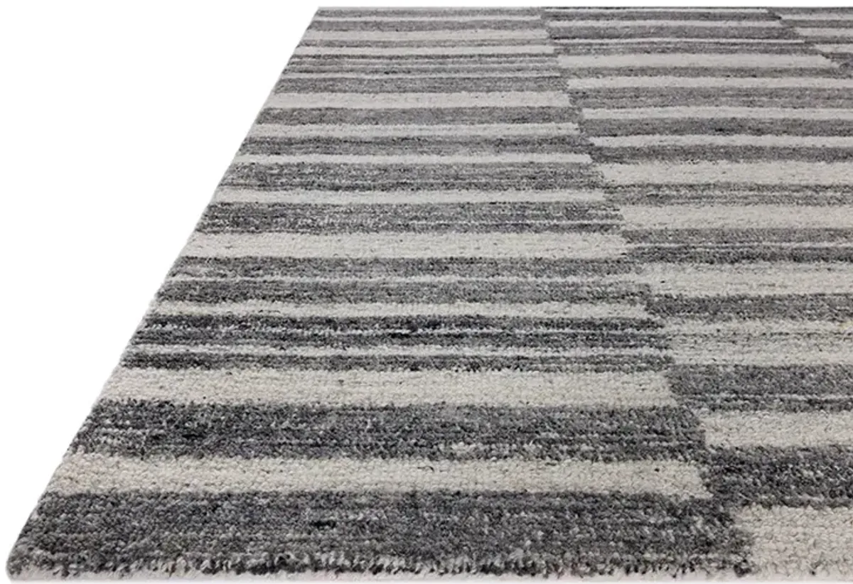 Rae Charcoal/Mist 2'6" x 7'6" Runner Rug by Magnolia Home by Joanna Gaines x Loloi