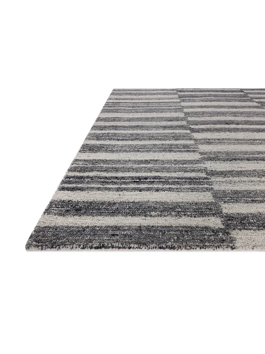 Rae Charcoal/Mist 2'6" x 7'6" Runner Rug by Magnolia Home by Joanna Gaines x Loloi