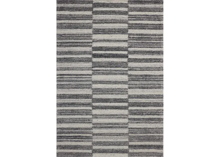 Rae Charcoal/Mist 2'6" x 7'6" Runner Rug by Magnolia Home by Joanna Gaines x Loloi