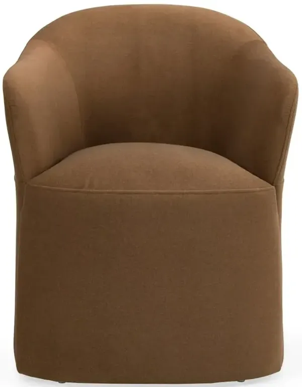 Modrest Timothy - Modern Brown Fabric Dining Chair