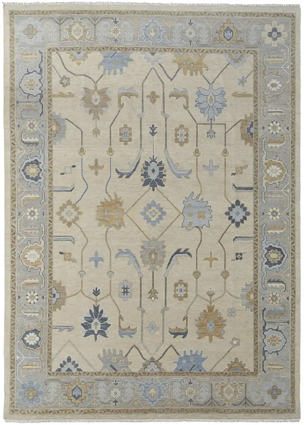 Karina 69G6F 2' x 3' Ivory/Blue/Tan Rug