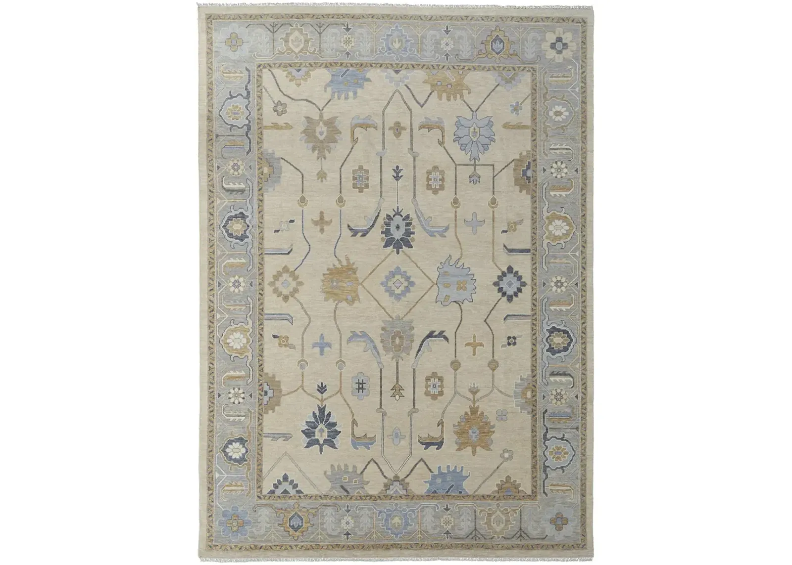 Karina 69G6F 2' x 3' Ivory/Blue/Tan Rug