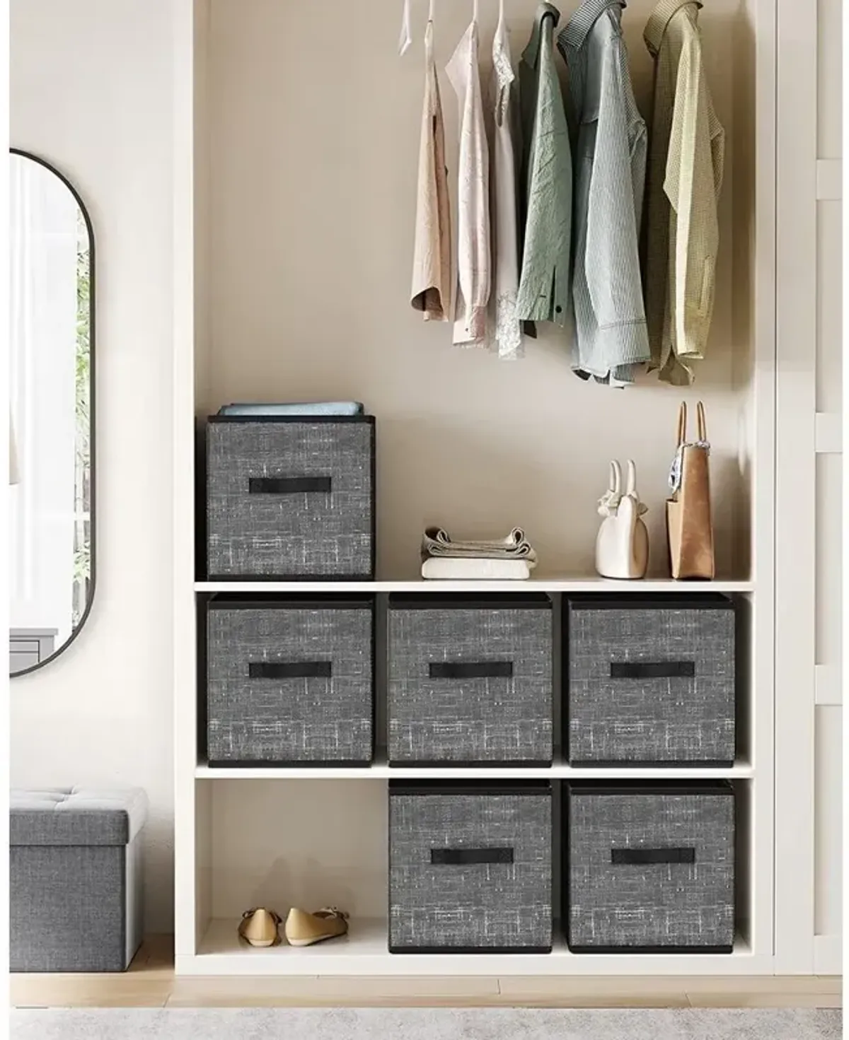 Non-Woven Fabric Storage Cubes with Double Handles