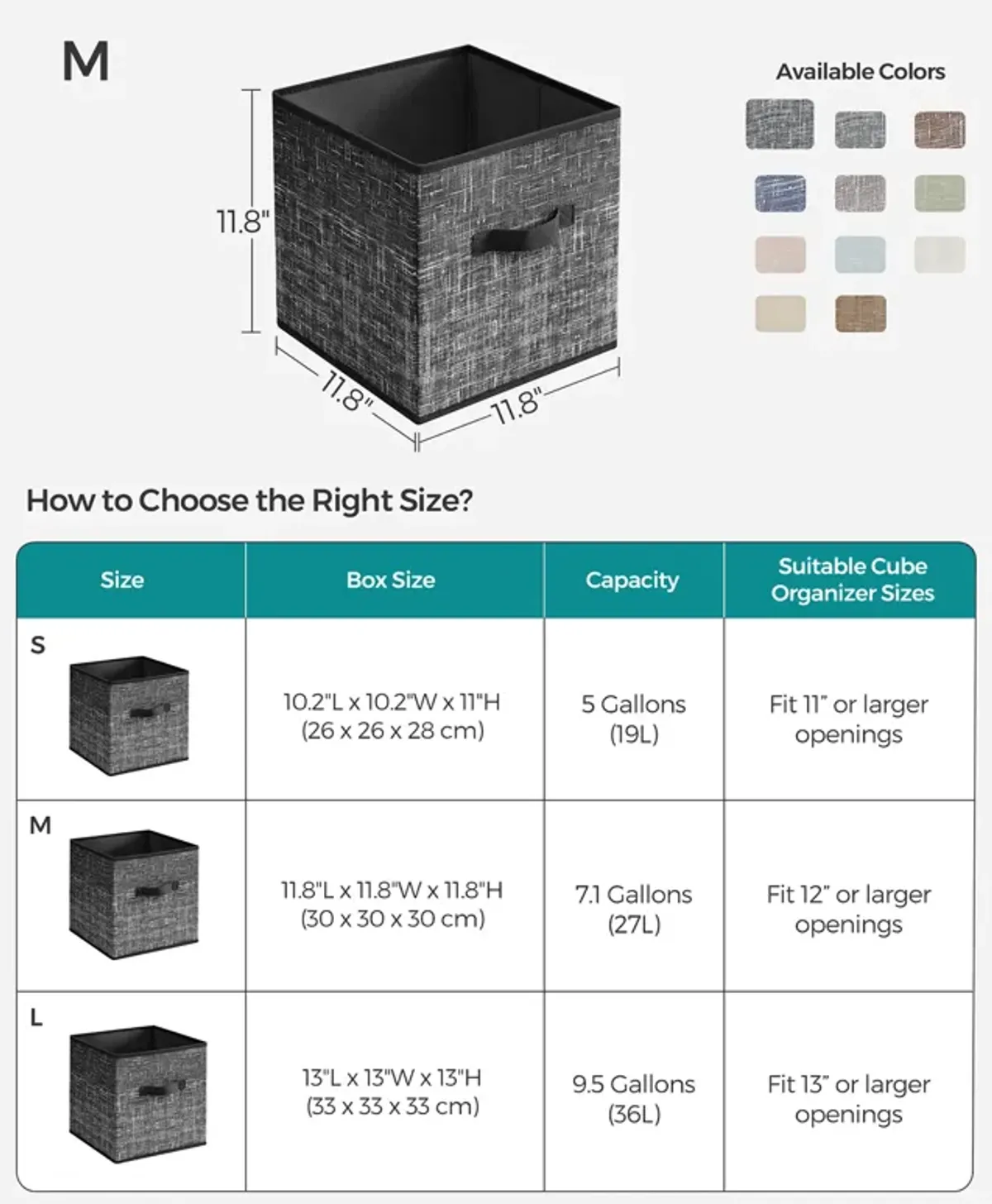 Non-Woven Fabric Storage Cubes with Double Handles