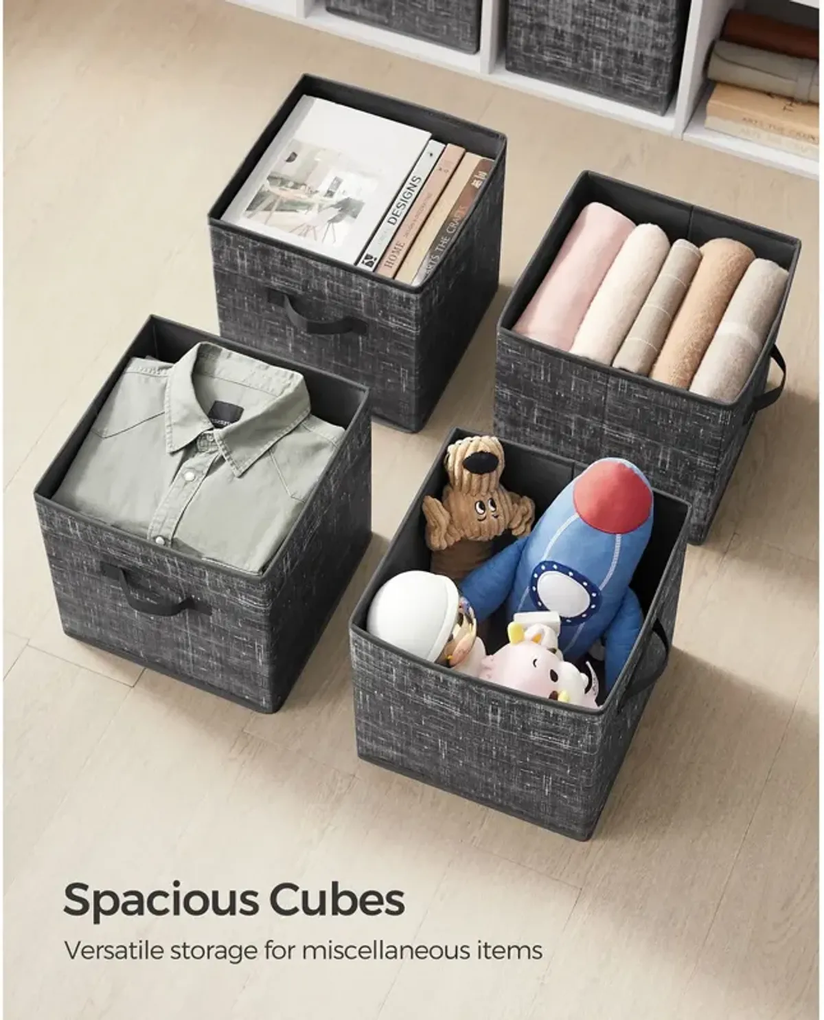 Non-Woven Fabric Storage Cubes with Double Handles