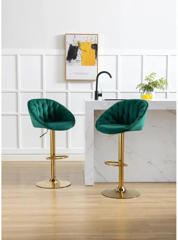 Swivel Bar Stools Set Of 2 Adjustable Counter Height Chairs With Footrest For Kitchen, Dining