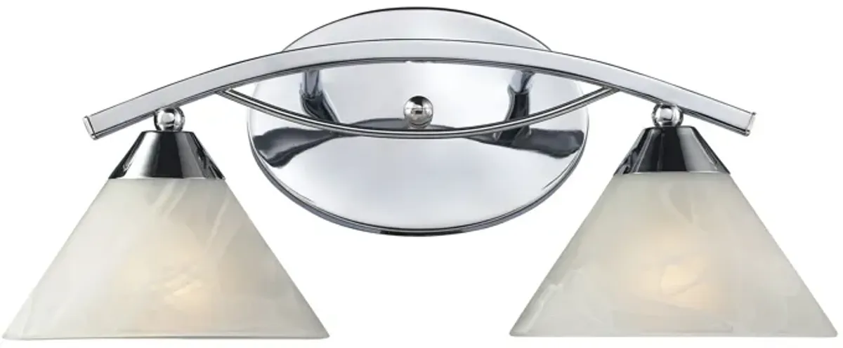 Elysburg 18'' Wide 2-Light Chrome Vanity Light