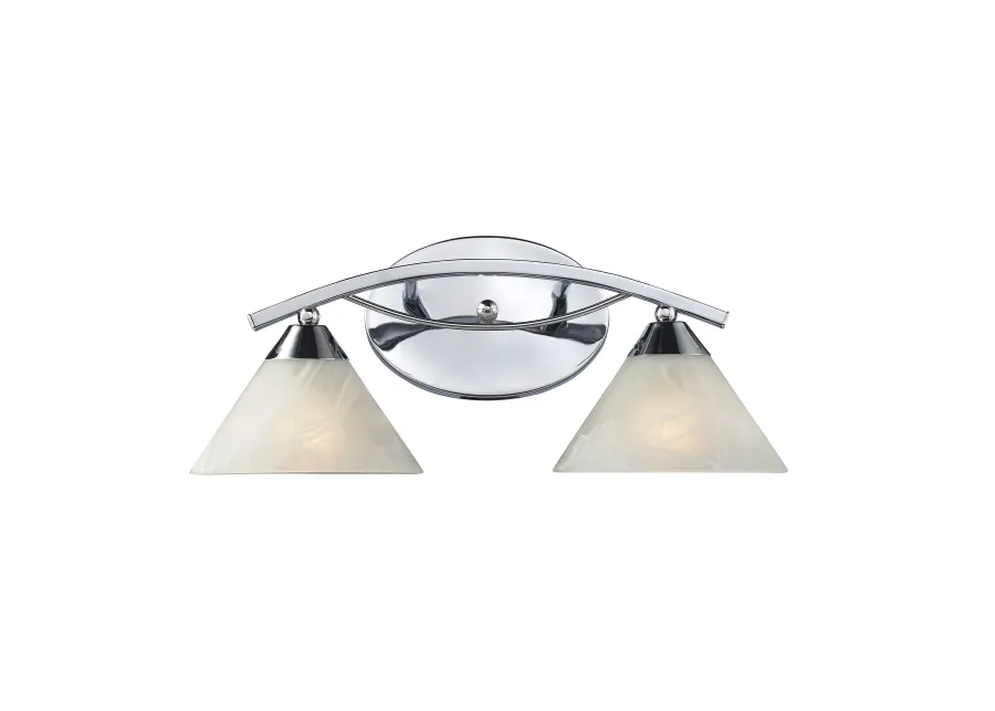 Elysburg 18'' Wide 2-Light Chrome Vanity Light