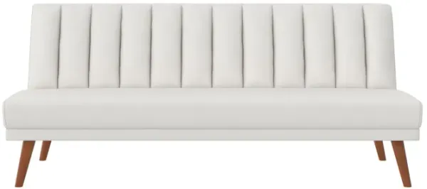 Novogratz Brittany Armless Futon, Black Faux Leather