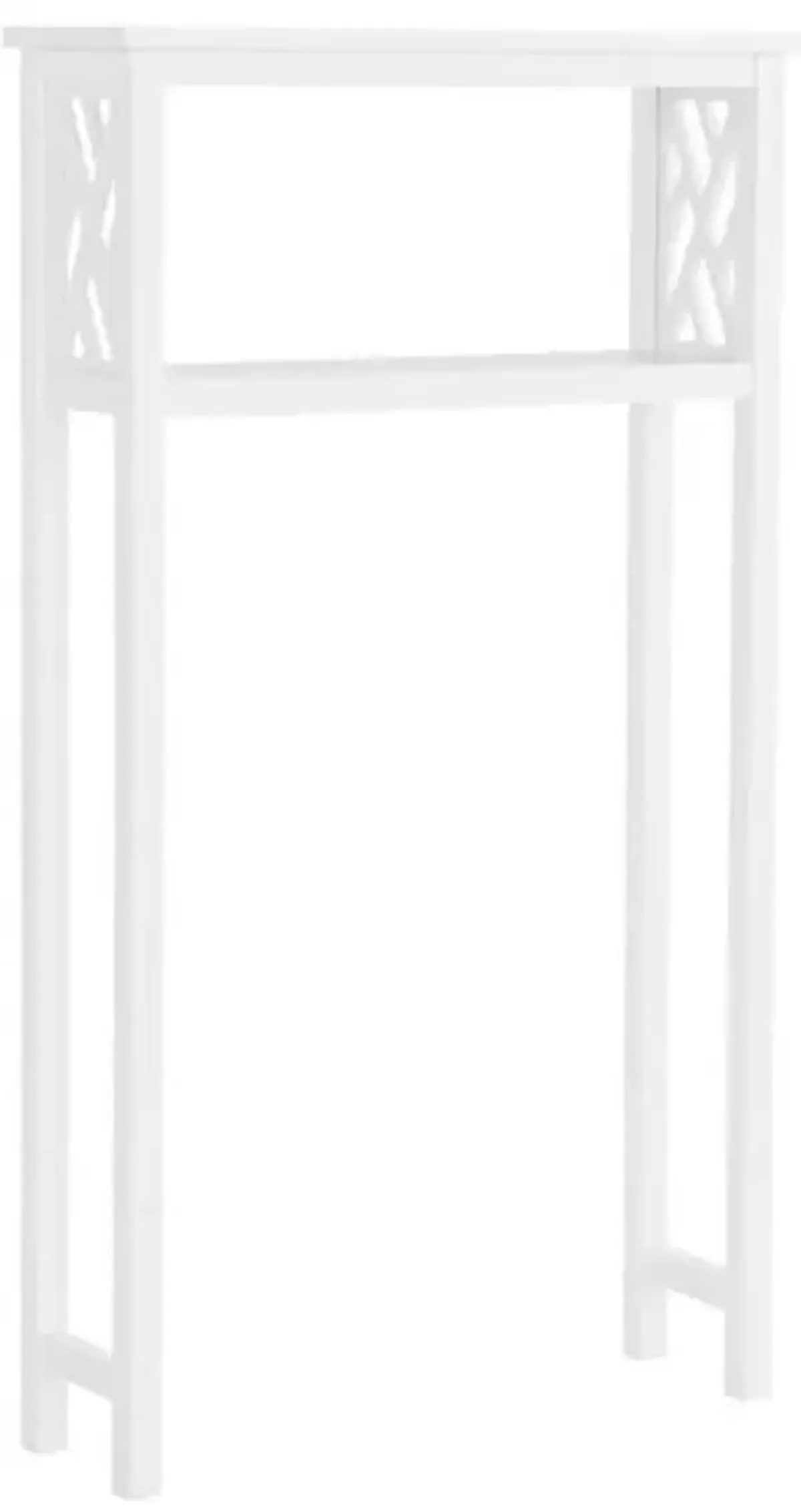 Hivvago White Solid Wood Over the Toilet 1-Shelf Storage Rack