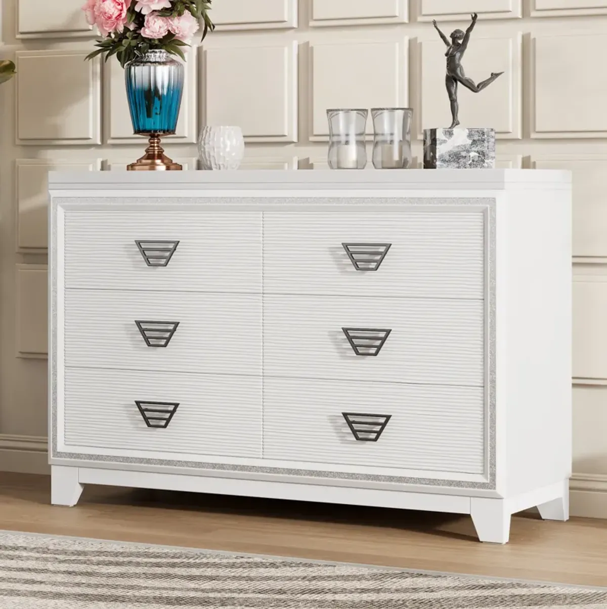 Merax Elegant Dresser Cabinet with 6 Drawers