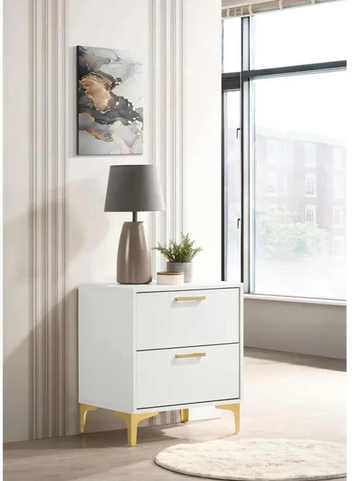 Kendall 2-drawer Nightstand White