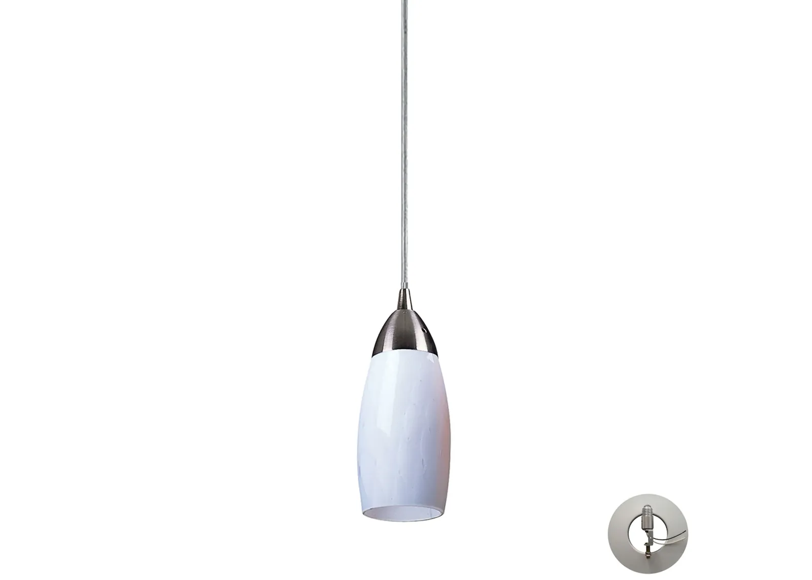 Milan Mini Pendant - Simple White