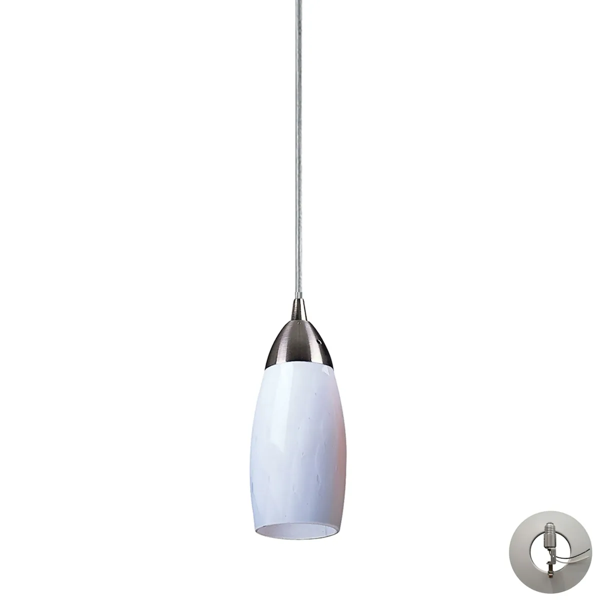 Milan Mini Pendant - Simple White