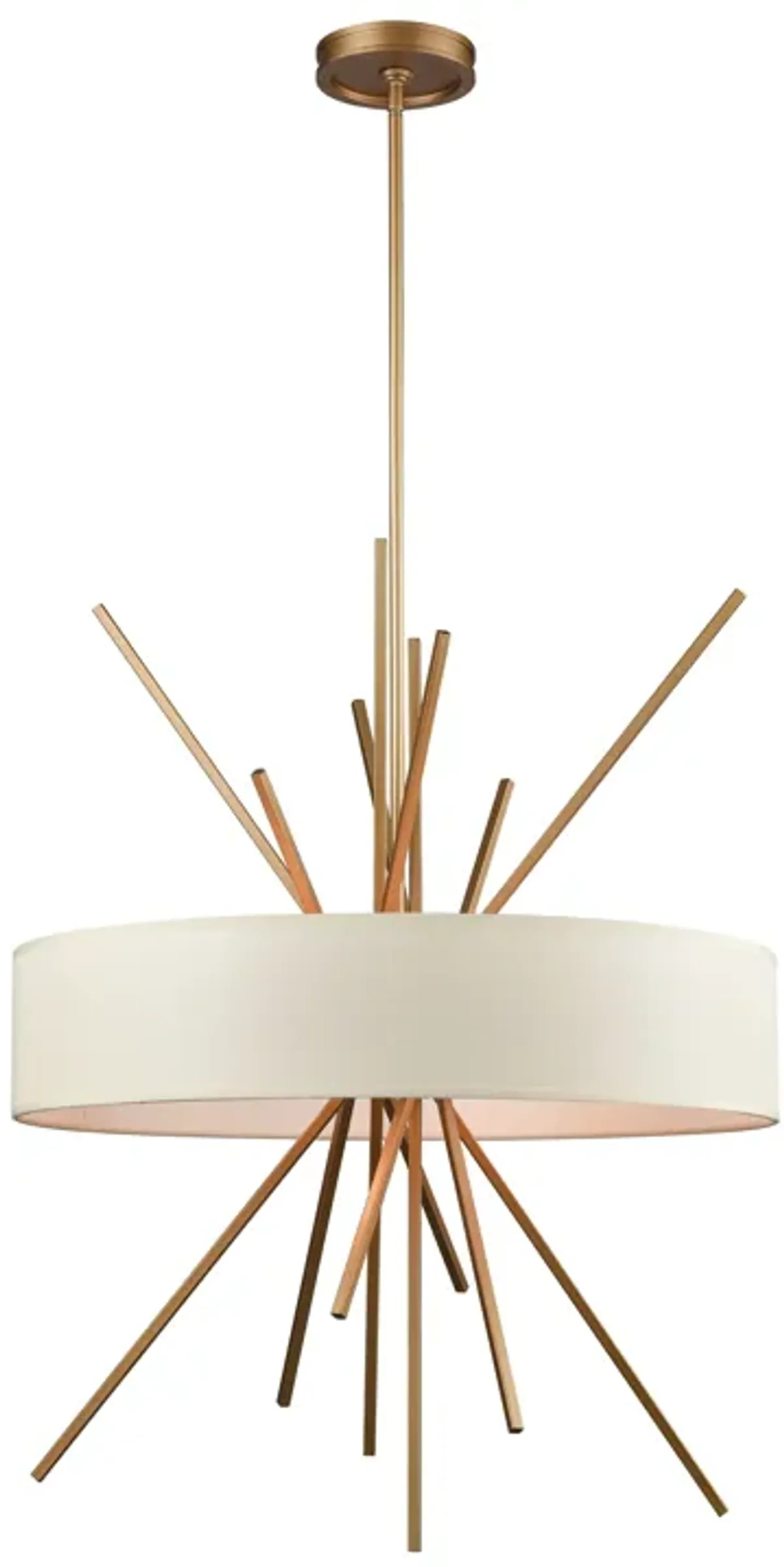 Xenia 25" Wide 5 Light Chandelier in Gold