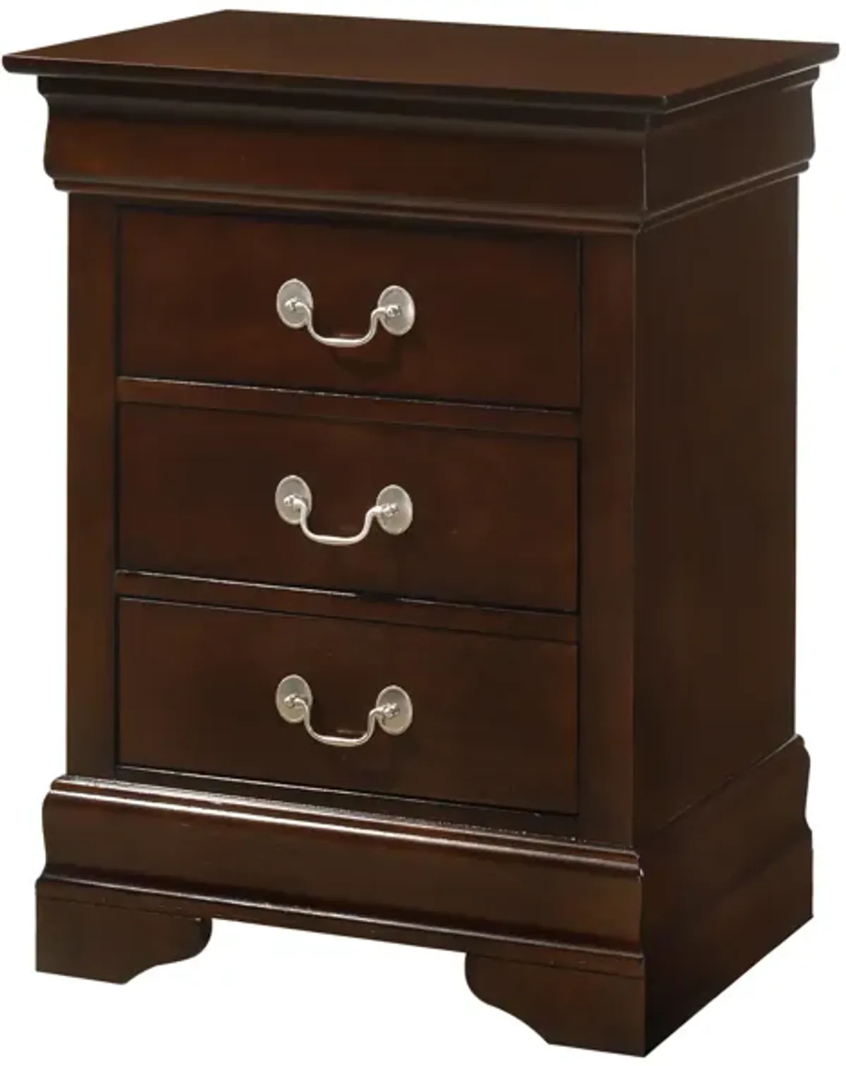 Louis Philippe 3-Drawer Nightstand (29 in. H x 16 in. W x 21 in. D)