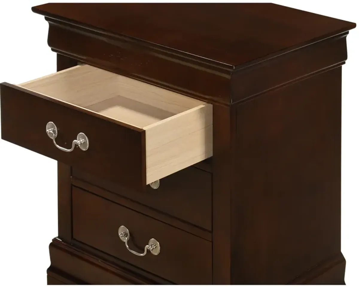 Louis Philippe 3-Drawer Nightstand (29 in. H x 16 in. W x 21 in. D)