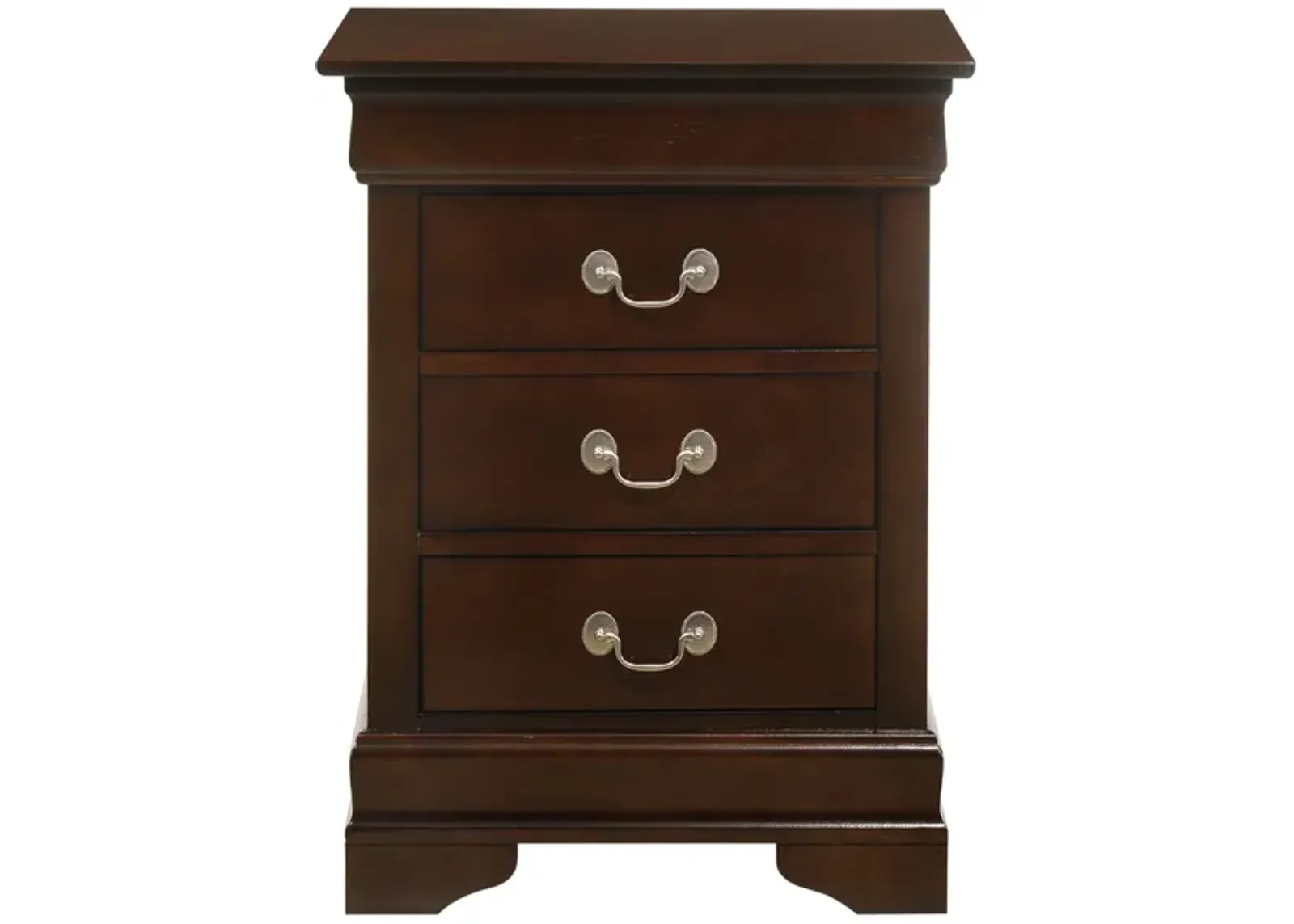 Louis Philippe 3-Drawer Nightstand (29 in. H x 16 in. W x 21 in. D)