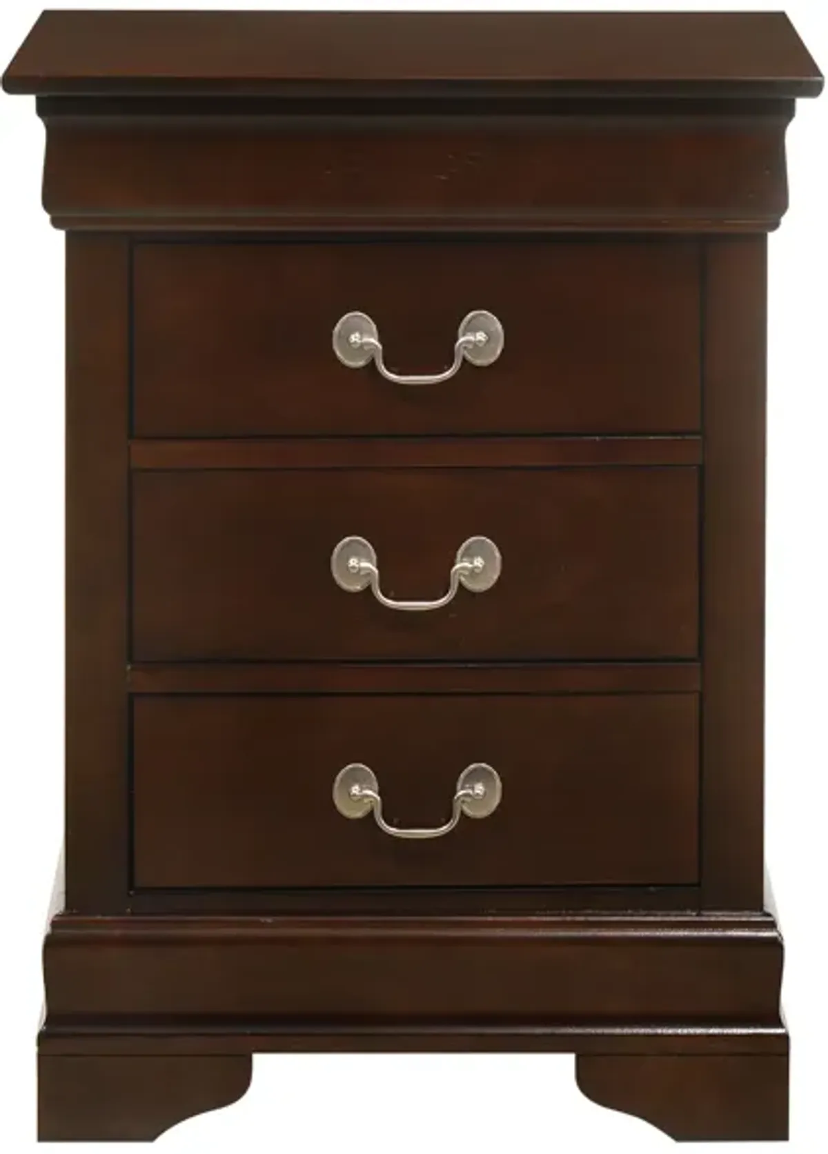 Louis Philippe 3-Drawer Nightstand (29 in. H x 16 in. W x 21 in. D)