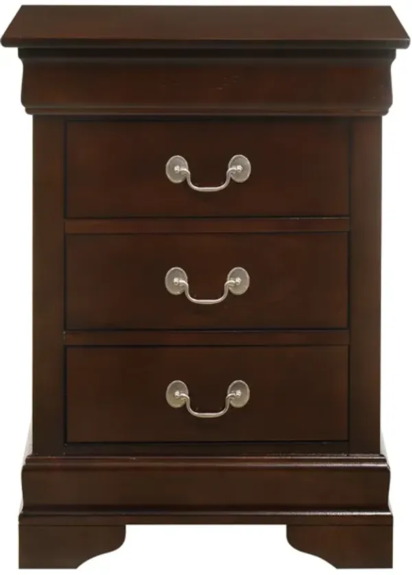 Louis Philippe 3-Drawer Nightstand (29 in. H x 16 in. W x 21 in. D)