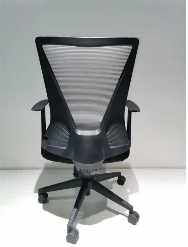 Cox Office Chair, Nylon Base Black, Fixed Armrest - Black Smoke
