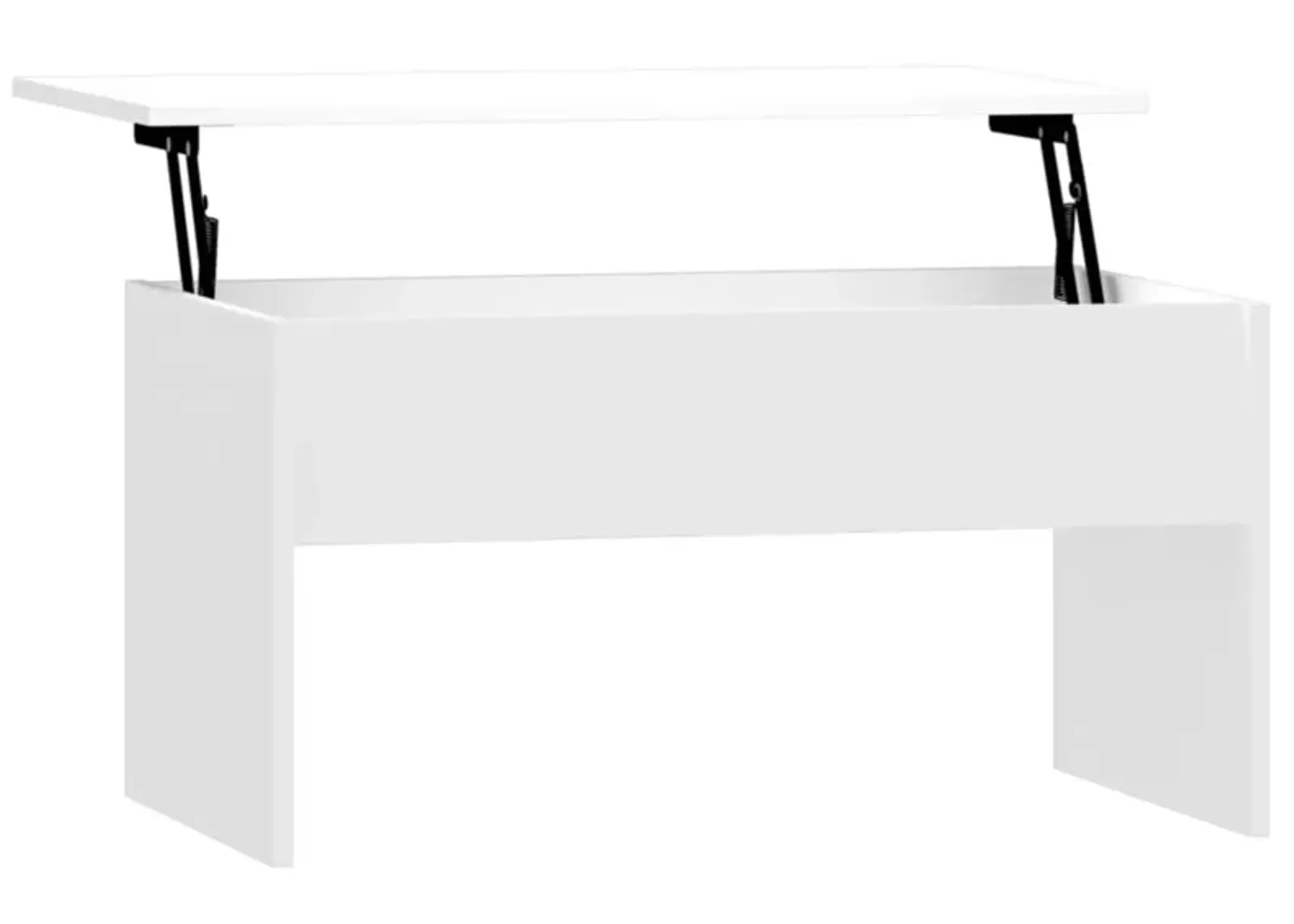 vidaXL Coffee Table High Gloss White 31.5"x19.9"x16.3" Engineered Wood