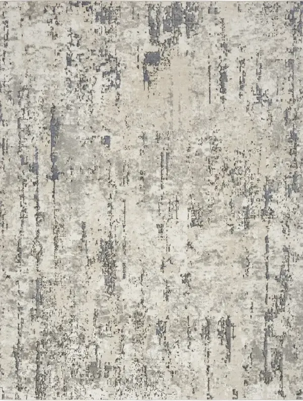 Quarry QUA01 Ivory/Blue/Gray 5'3" x 7'3" Rug