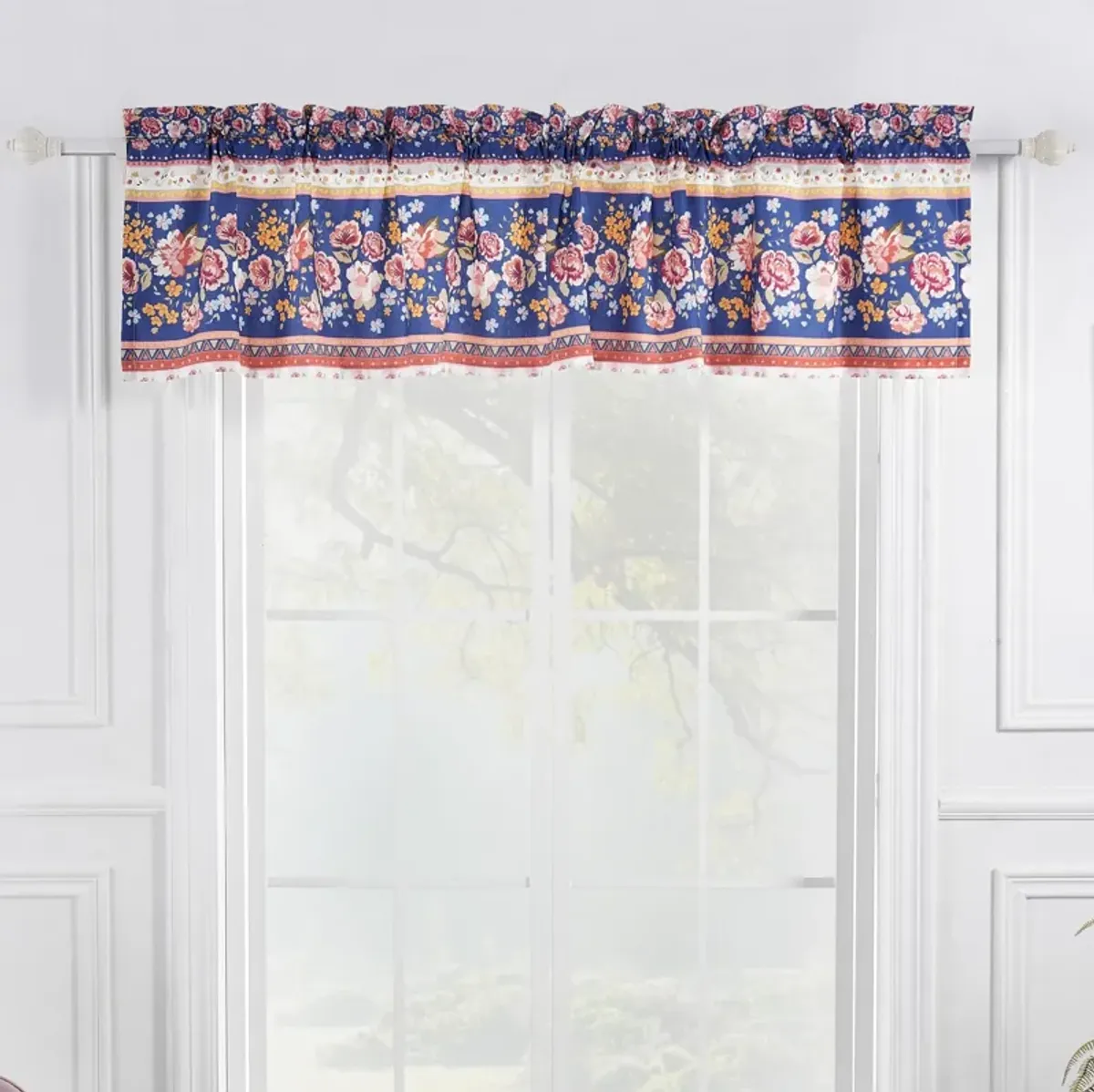 Greenland Home Fashions Marsha Window Valance - 84x16", Blue