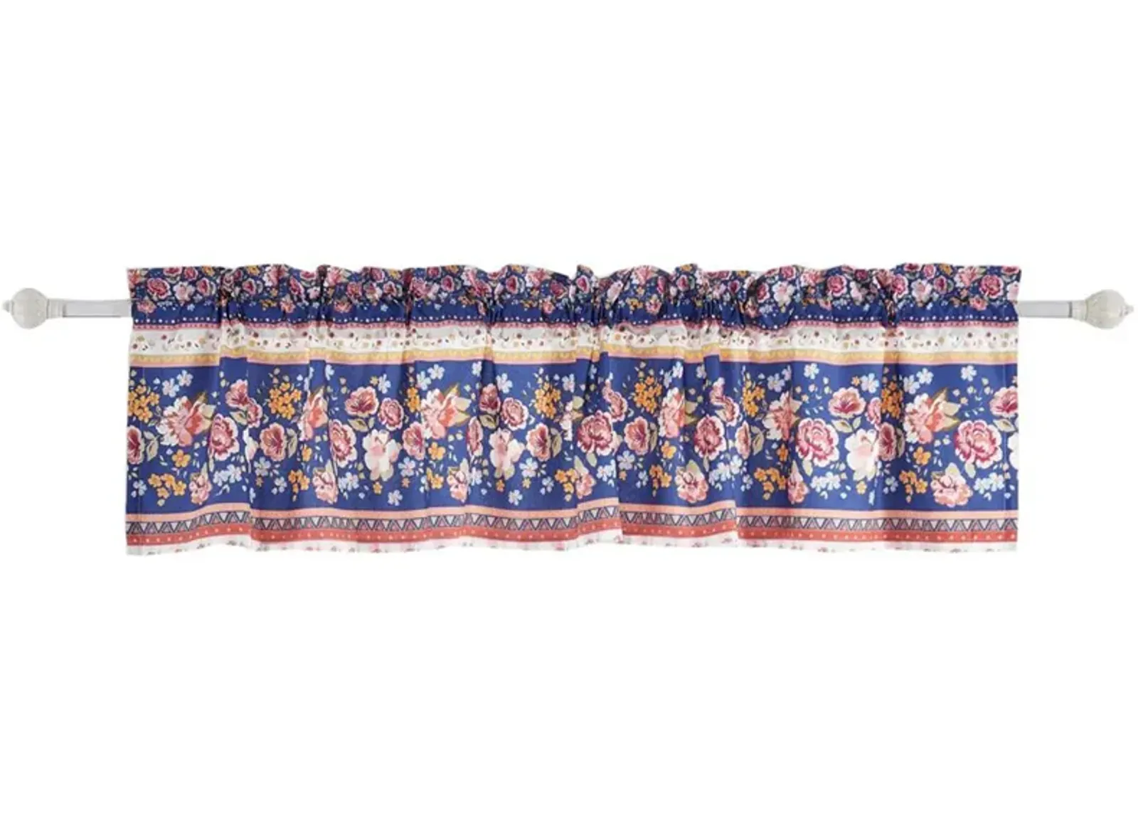 Greenland Home Fashions Marsha Window Valance - 84x16", Blue