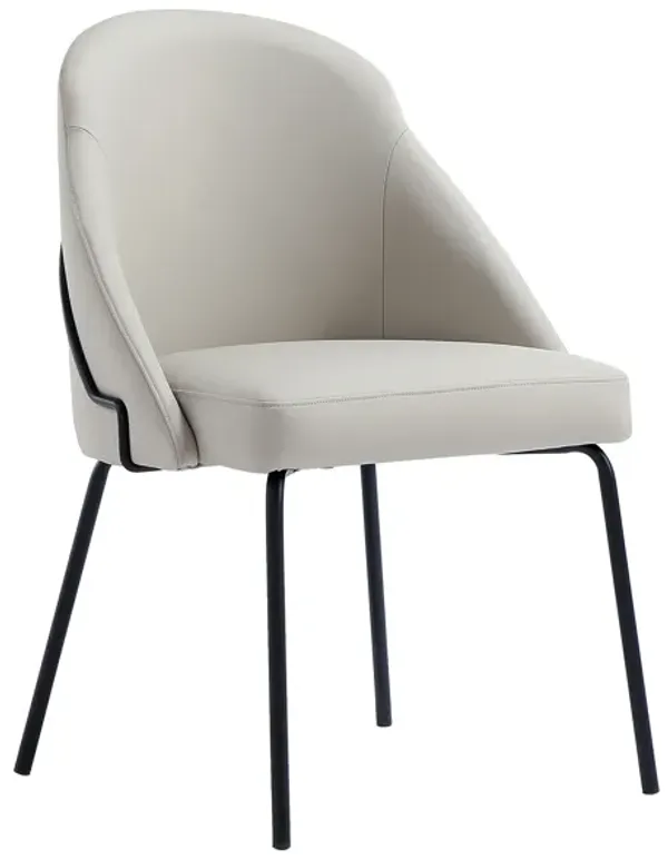 Gracie Dining Chairs in Gray and Black (Set of 4)