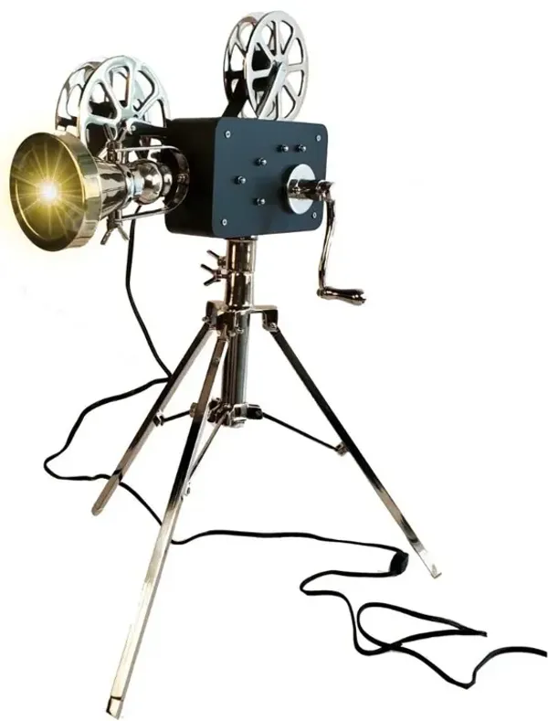 Hivvago 36" Black And Silver Tripod Floor Lamp With Metal Novelty Shade