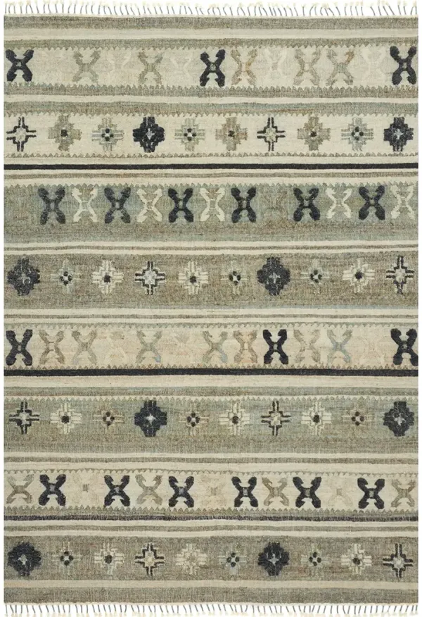 Owen OW01 Aqua/Ink 5' x 7'6" Rug