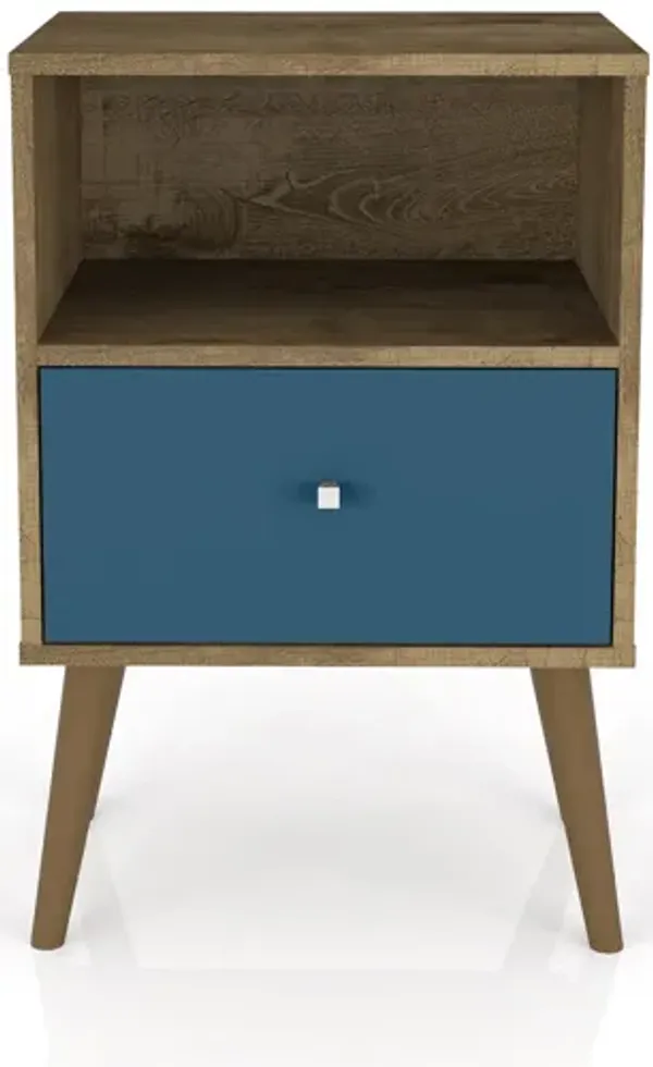Liberty 1.0 Nightstand in Brown and Blue
