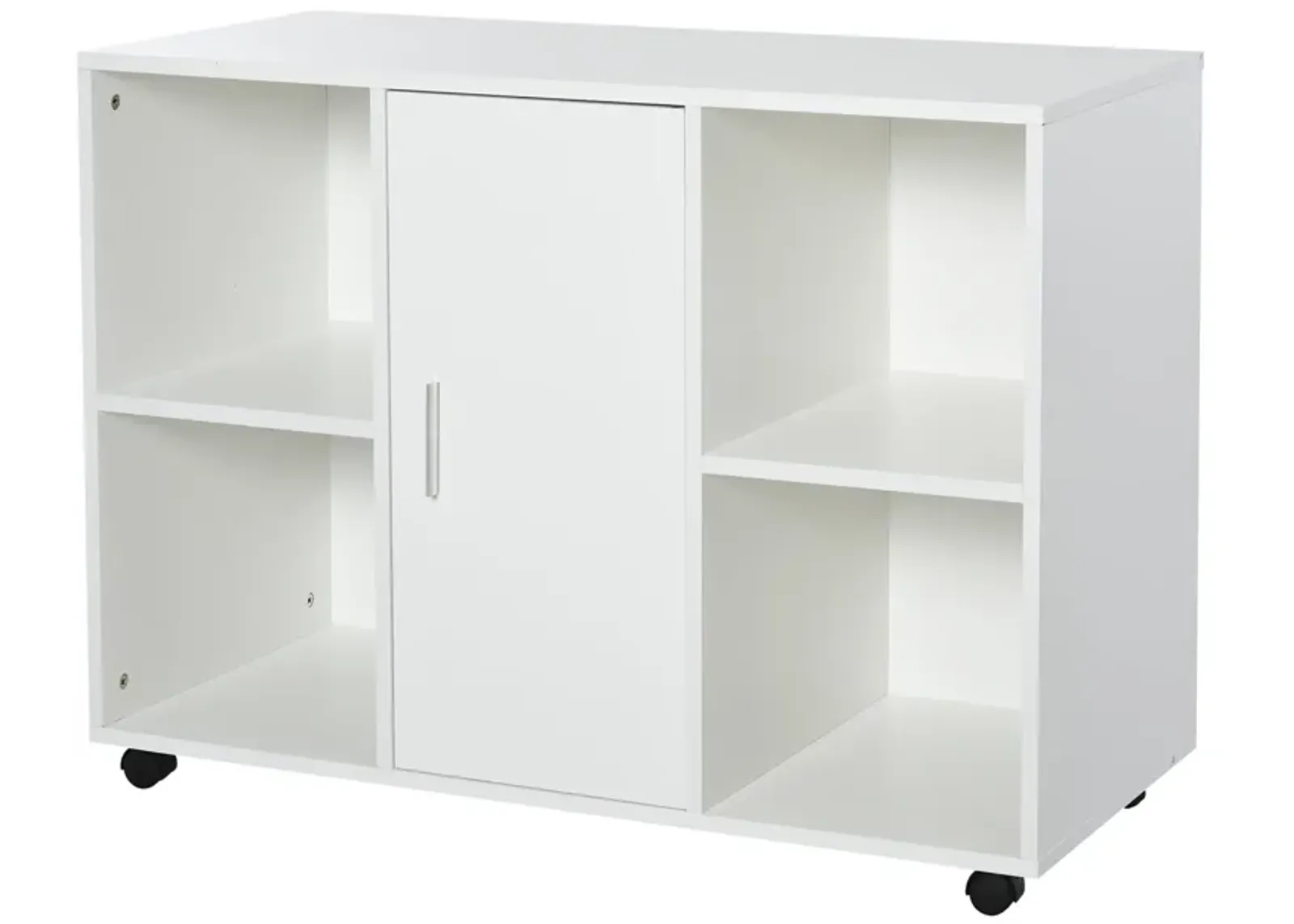 White Office Assistant: Multipurpose File Cabinet/Printer Stand