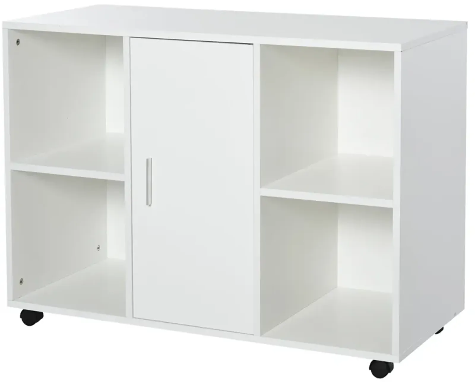 White Office Assistant: Multipurpose File Cabinet/Printer Stand