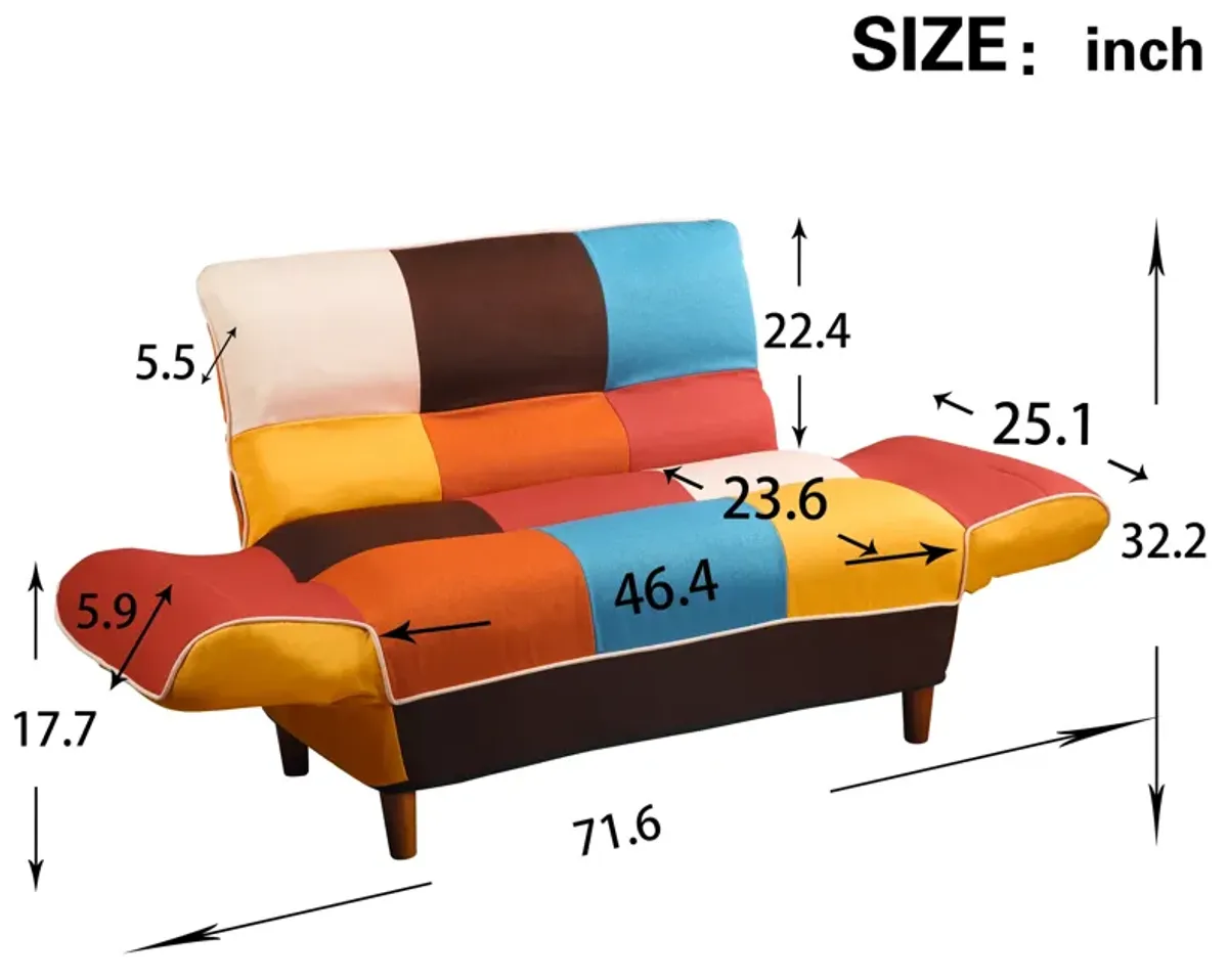 Contemporary Small Space Colorful Sleeper Sofa