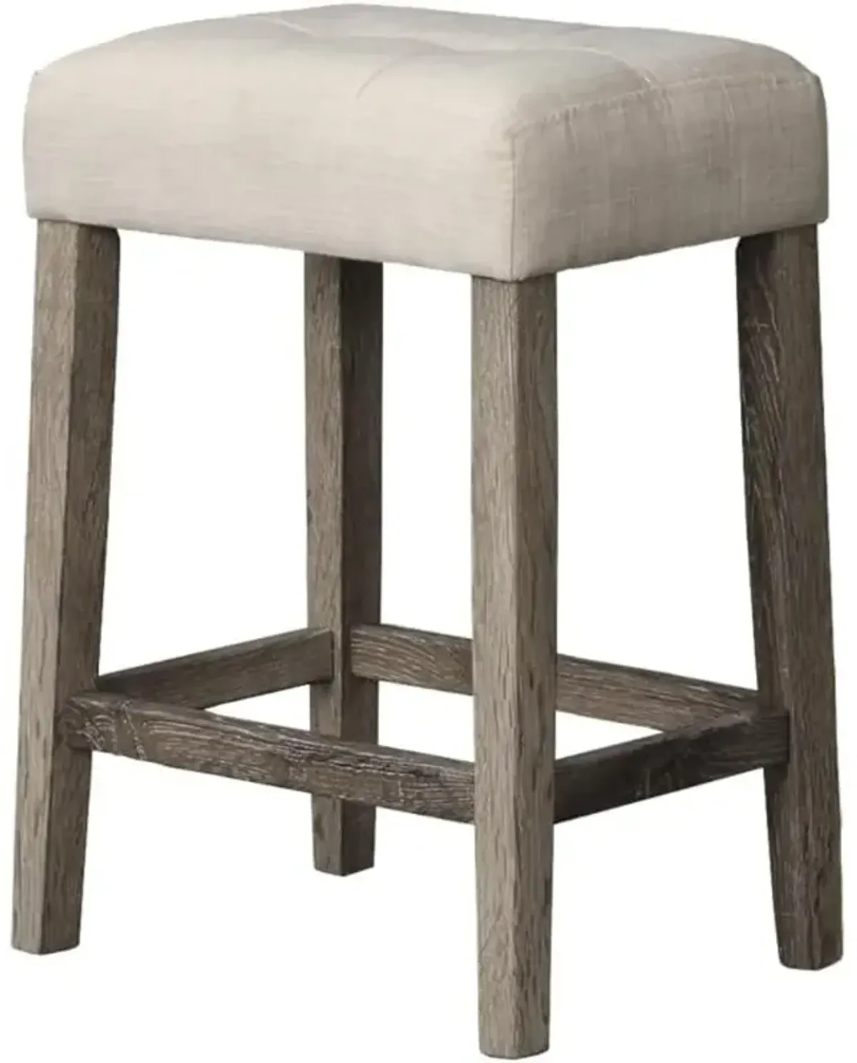 Best Master Furniture Yosef 24" Wood Counter Stool in Oak (Set of 2)